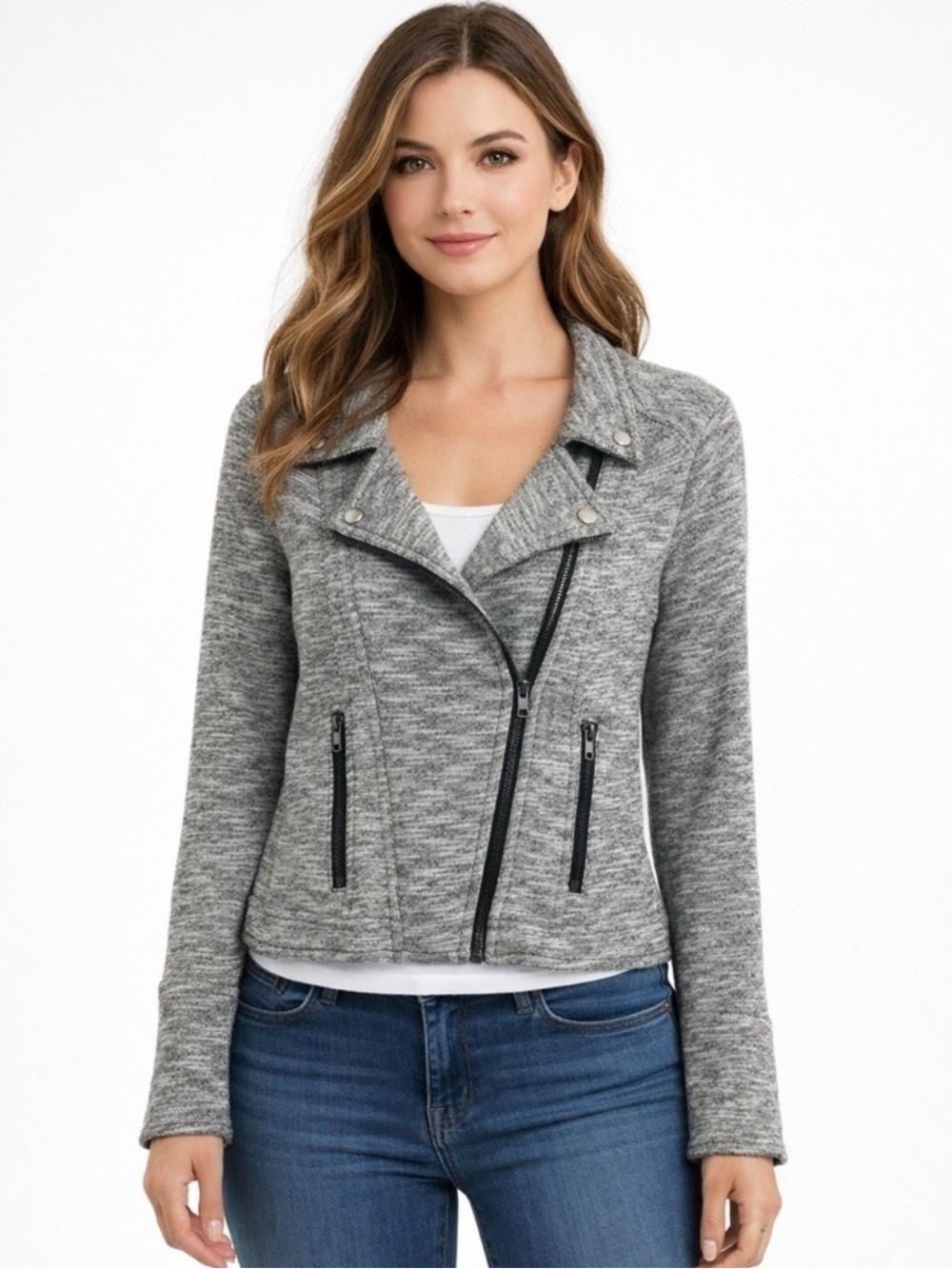 Market & Spruce Heather
Grey Elissa French Moto
Jacket SZ Large